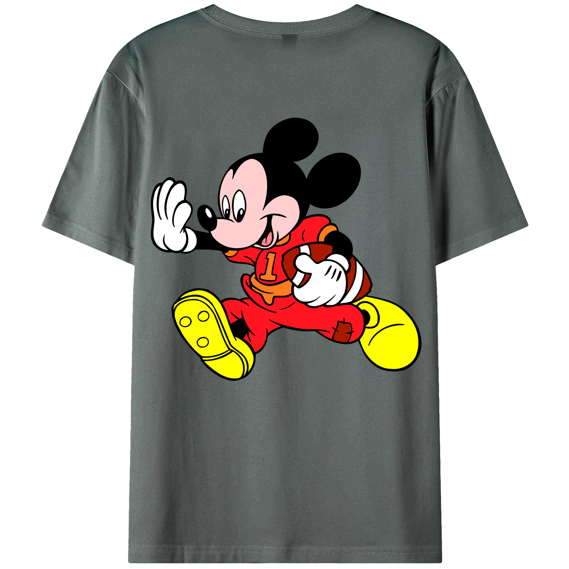 （画像用） ミッキーマウス Mickey Mouse 綿100％半袖Tシャツ（背面プリント）